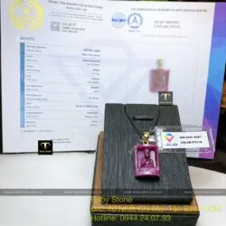 Phật Thích Ca Ruby Nam Phi, móc vàng 18k