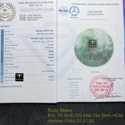 Cặp ngọc bội cá chép hoá rồng ngọc Cẩm Thạch sơn thuỷ, kích thước 51mm - Ảnh 7