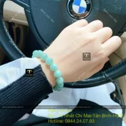 Vòng chuỗi ngọc Cẩm thạch lam dầu 10,7 ly - Ảnh 11