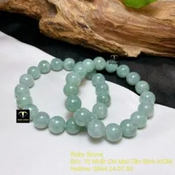 Vòng chuỗi ngọc Cẩm thạch lam dầu 10,7 ly - Ảnh 2