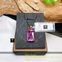 Phật Thích Ca Ruby Nam Phi, móc vàng 18k - Hình ảnh 3