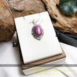 Mặt dây chuyền Ruby Nam Phi lên bạc - Ảnh 2