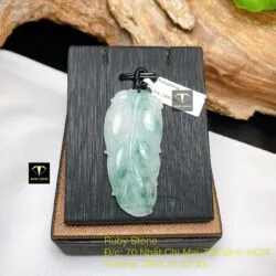 Mặt dây chuyền chiếc lá ngọc Cẩm thạch
