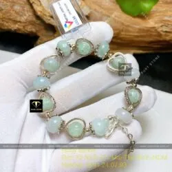 Vòng ngọc Cẩm thạch mix charm bạc 925 - Ảnh 6