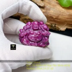 Phật Di Lặc Ruby Nam Phi, kích thước 30mm