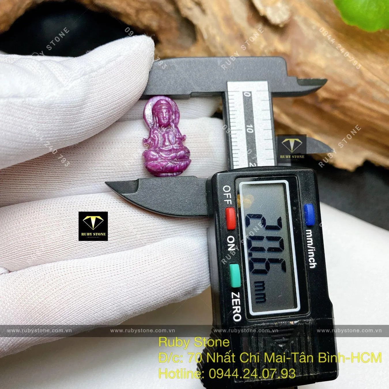 Phật Bà Quan Âm Bồ Tát Ruby Nam Phi, kích thước 20mm Phật Bà Quan Âm Bồ Tát Ruby Nam Phi, kích thước 20mm - Ảnh 4