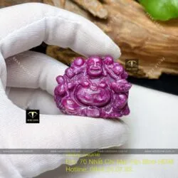 Phật Di Lặc Ruby Nam Phi, kích thước 30mm - Ảnh 3