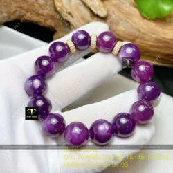 Vòng chuỗi Ruby Guinea sao thiên nhiên 13,8 ly mix charm vàng 18k - Hình ảnh 7
