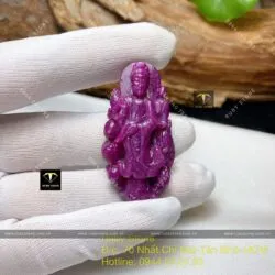 Phật Quan Âm Bồ Tát Ruby Nam Phi, kích thước 45,5mm - Ảnh 2