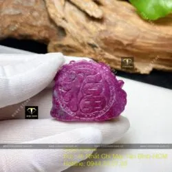 Phật Di Lặc Ruby Nam Phi, kích thước 30mm - Ảnh 5