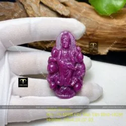 Phật Bà Quan Âm Bồ Tát Ruby Nam Phi, kích thước 52mm