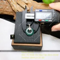 Bộ sản phẩm đồng điếu Lam ngọc thiết kế, bạc 925 - Ảnh 4