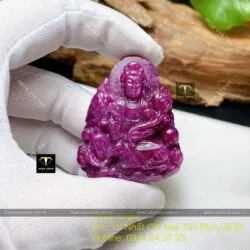 Phật Bà Quan Âm Bồ Tát Ruby Nam Phi, kích thước 47mm