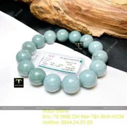 Vòng chuỗi ngọc Cẩm thạch lam ngọc 14 ly