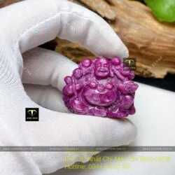 Phật Di Lặc Ruby Nam Phi, kích thước 30mm - Ảnh 2