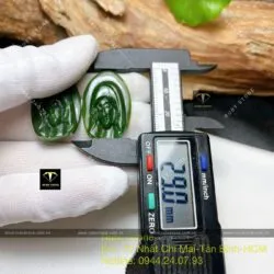 Mặt dây Đức Mẹ Maria ngọc bích Canada, KT 29mm - Ảnh 2