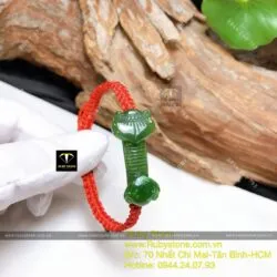 Gậy như ý ngọc bích Canada tết dây đeo tay - Hình ảnh 2