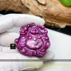 Phật Di Lặc Ruby Nam Phi, kích thước 42mm - Ảnh 5
