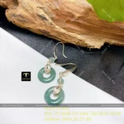 Bộ sản phẩm đồng điếu Lam ngọc thiết kế, bạc 925 - Ảnh 6