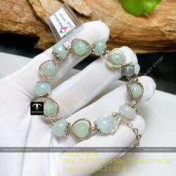 Vòng ngọc Cẩm thạch mix charm bạc 925 - Ảnh 4