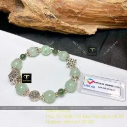 Vòng ngọc Cẩm thạch mix charm bạc 925 - Hình ảnh 4