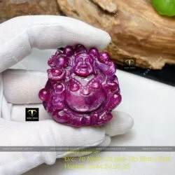 Phật Di Lặc Ruby Nam Phi, kích thước 42mm