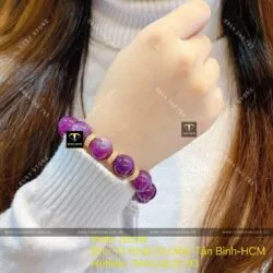 Vòng chuỗi Ruby Guinea sao thiên nhiên 13,8 ly mix charm vàng 18k - Hình ảnh 10
