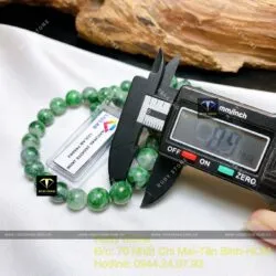 Vòng chuỗi ngọc Cẩm thạch sơn thuỷ xanh lý 8,2 ly - Hình ảnh 4