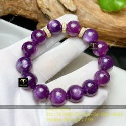 Vòng chuỗi Ruby Guinea sao thiên nhiên 13,8 ly mix charm vàng 18k - Hình ảnh 6