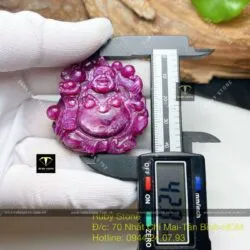 Phật Di Lặc Ruby Nam Phi, kích thước 42mm - Ảnh 4