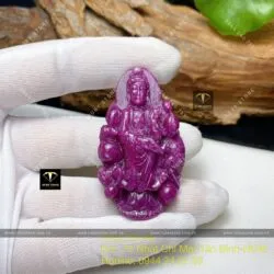 Phật Bà Quan Âm Bồ Tát Ruby Nam Phi, kích thước 52mm - Hình ảnh 2