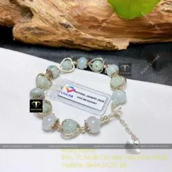 Vòng ngọc Cẩm thạch mix charm bạc 925 - Ảnh 3