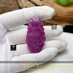 Phật Quan Âm Bồ Tát Ruby Nam Phi, kích thước 45,5mm - Ảnh 5