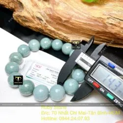 Vòng chuỗi ngọc Cẩm thạch lam ngọc 14 ly - Hình ảnh 4