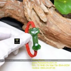 Gậy như ý ngọc bích Canada tết dây đeo tay - Hình ảnh 6