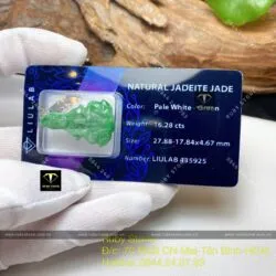 Phật Quan Thế Âm Bồ Tát ngọc Cẩm thạch xanh lý táo - Hình ảnh 4