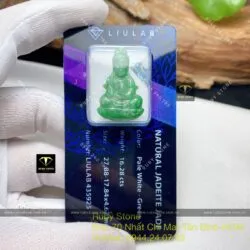 Phật Quan Thế Âm Bồ Tát ngọc Cẩm thạch xanh lý táo