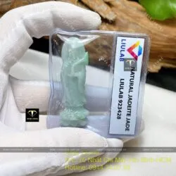 Phật quan thế âm bồ tát Cẩm thạch xanh lý - Ảnh 4