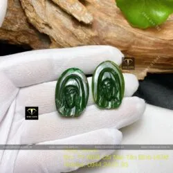 Mặt dây Đức Mẹ Maria ngọc bích Canada, KT 29mm