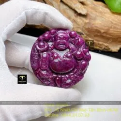 Phật Di Lặc Ruby Nam Phi VIP, kích thước 50mm
