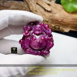 Phật Di Lặc Ruby Nam Phi, kích thước 42mm - Ảnh 2