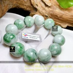 Vòng chuỗi Ngọc Cẩm thạch sơn thuỷ đậu lý 20 ly - Hình ảnh 3
