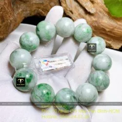 Vòng chuỗi Ngọc Cẩm thạch sơn thuỷ đậu lý 20 ly - Hình ảnh 2