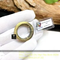Nhẫn ngọc bích Canada xanh đậm, vàng 18k - Ảnh 6