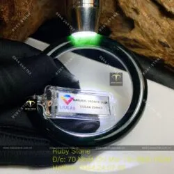 Vòng tay bản tròn ngọc Phỉ Thúy Mực Dục - Ảnh 8