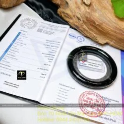 Vòng tay bản tròn ngọc Phỉ Thúy Mực Dục - Ảnh 5