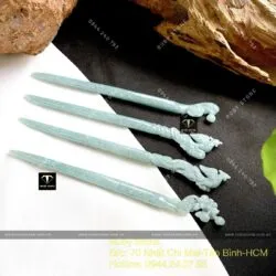 Trâm cài hoa sen Lam ngọc bông tuyết