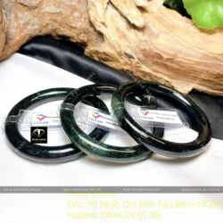 Vòng tay bản tròn ngọc Phỉ Thúy Mực Dục - Ảnh 2