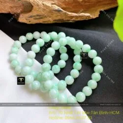 Vòng tay ngọc Cẩm Thạch xanh lý táo 9,3 ly