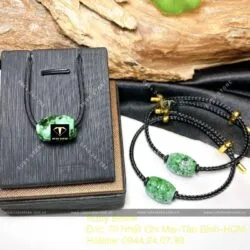 Lu thống ngọc Cẩm thạch sơn thuỷ A cham khắc - Hình ảnh 6